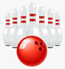 Red Bowling Ball And Pins Png Clip Art, Transparent Png, Transparent PNG