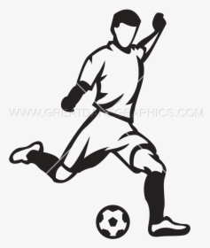 Soccer Player Kicking Ball - Soccer Player Kicking A Ball, HD Png Download, Transparent PNG