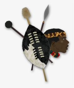 Zulu Warrior Clip Arts - Zulu Warrior Shield And Spear, HD Png Download, Transparent PNG