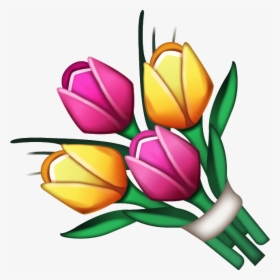 Flowers Emoji Png - Flower Bouquet Emoji, Transparent Png, Transparent PNG
