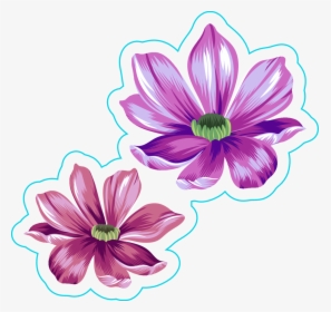 Day Of The Dead With Purple Hair Sticker Png Png Emoji - Flower Sticker Png, Transparent Png, Transparent PNG