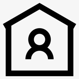 Person At Home Icon Free Png And Vector - Home With Tenant Icon Png Black, Transparent Png, Transparent PNG