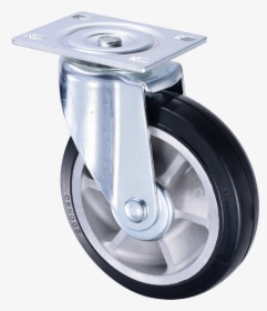 8 Inch Aluminum Rim Rubber Heavy Duty Swivel Caster - Heavy Duty Wheel Roller, HD Png Download, Transparent PNG