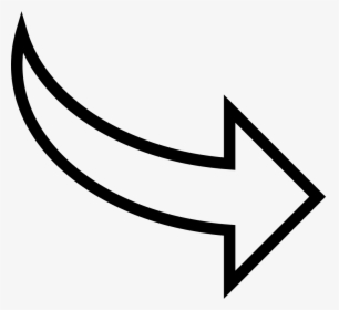 Arrow Pointing Right Png - Curved Arrow Pointing Right, Transparent Png, Transparent PNG