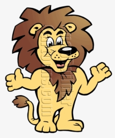 Lion King Mascot - Lion Gezeichnet, HD Png Download, Transparent PNG