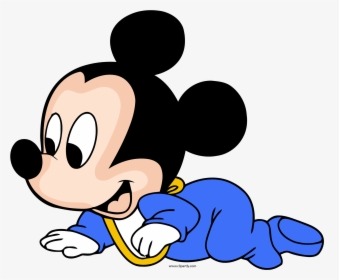 Disney Baby Mickey Crawl Clipart Png - Mickey Mouse Blue Png, Transparent Png, Transparent PNG