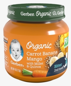 Gerber 2nd Foods Organic Carrot Banana Mango With Millet - Gerber Organic Baby Food, HD Png Download, Transparent PNG