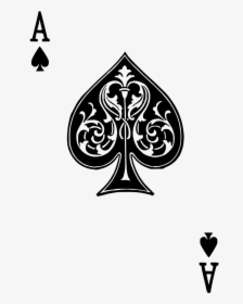 Ace Of Spades Png - Spade Playing Card Designs, Transparent Png, Transparent PNG