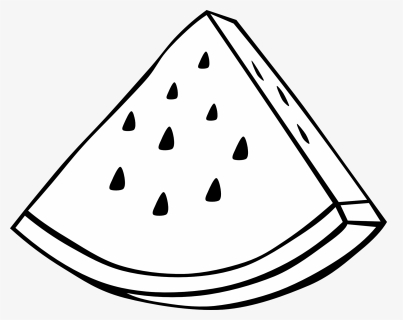 Outline Of A Watermelon Slice, HD Png Download, Transparent PNG