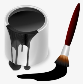 Color Bucket Black Clip Arts - Bucket Of Black Paint, HD Png Download, Transparent PNG