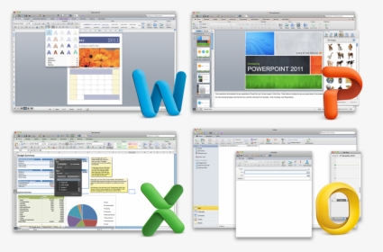 Microsoft Office For Mac 2011 Applications Shown On - Microsoft Office Mac, HD Png Download, Transparent PNG