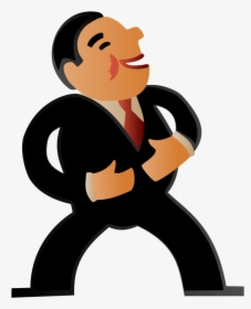Laughing Business Man Gradient Remix - Cartoon Person Laughing Png, Transparent Png, Transparent PNG