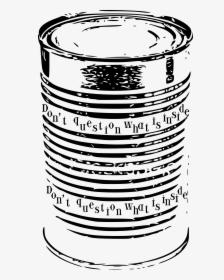 Food Can Black And White, HD Png Download, Transparent PNG