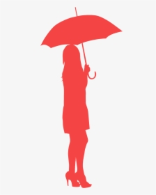 Red Umbrella Silhouette, HD Png Download, Transparent PNG