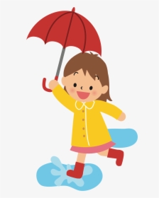 With Umbrella Silhouette At Getdrawings Com Free - Girl With Umbrella Clipart, HD Png Download, Transparent PNG
