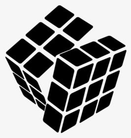 Rubiks Cube Black And White, HD Png Download, Transparent PNG