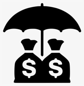 And White,clip Art,illustration - Umbrella Insurance Icon, HD Png Download, Transparent PNG