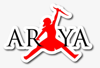 Arya Stark Jordan Logo Sticker - Arya Stark Jordan Logo, HD Png Download, Transparent PNG