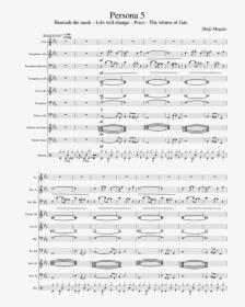 Persona 5 Sheet Music For Piano, Alto Saxophone, Baritone - Persona 4 Main Theme Sheet Music Alto Sax, HD Png Download, Transparent PNG