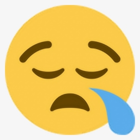 Tsk Frown Unhappy Sad Upset Freetoedit - Facebook Emoji Sleepy, HD Png Download, Transparent PNG