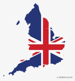 Shape Of England With Flag, HD Png Download, Transparent PNG