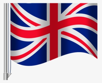 England Flag Clipart Transparent Background - Cartoon British Flag On Pole, HD Png Download, Transparent PNG