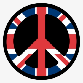 Uk Flag Png - British Flag In A Peace Sign, Transparent Png, Transparent PNG