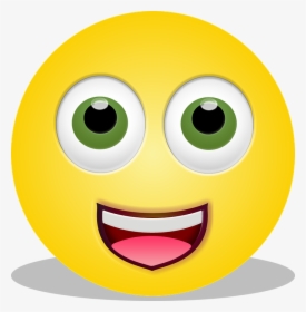 Graphic, Smiley Emoticon, Surprised, Excited, Happy - Surprised Happy Emoji Png, Transparent Png, Transparent PNG