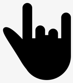Rock N Roll Gesture Hand Silhouette - Mao Rock Png, Transparent Png, Transparent PNG