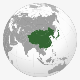 Transparent Southeast Asia Clipart - China In Global Map, HD Png Download, Transparent PNG