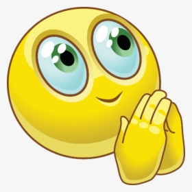 Smiley Looking Happy Png Image - Praying Emoji, Transparent Png, Transparent PNG