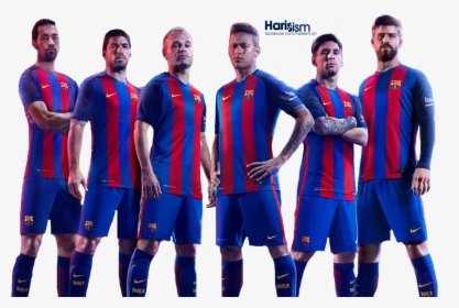 Fc Barcelona 2017 Png Clipart - Fc Barcelona Players Png, Transparent Png, Transparent PNG