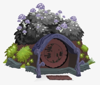 Purple,plant,flower - Hobbit House Clipart, HD Png Download, Transparent PNG