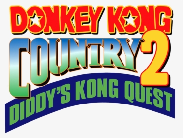 Transparent Donkey Kong Country Png - Donkey Kong Country 2 Diddy's Kong Quest Logo, Png Download, Transparent PNG