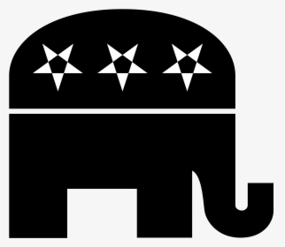 Republican Elephant Black And White, HD Png Download, Transparent PNG