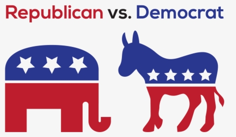 Clip Art Democratic Donkey Graphic - Republican And Democrat Signs, HD Png Download, Transparent PNG
