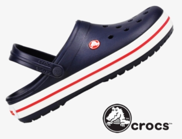 ~crocs Navy Crocband Sandal White Sole - Crocs With White Sole, HD Png Download, Transparent PNG