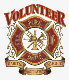 Firefighter Clipart Symbol - Volunteer Fire Department Emblem, HD Png Download, Transparent PNG