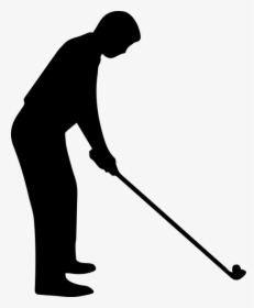 Golf Stroke Mechanics Silhouette Golfer Clip Art - Black And White Golfer, HD Png Download, Transparent PNG