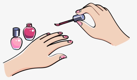 Nails Clipart Clean Nail - Painting Nails Clipart, HD Png Download, Transparent PNG