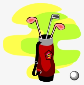 - Golf Bag Clip Art - Golf Club And Bag Cartoon, HD Png Download, Transparent PNG