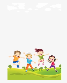 On Lawn Illustration Child The Children Clipart - Happy Children, HD Png Download, Transparent PNG