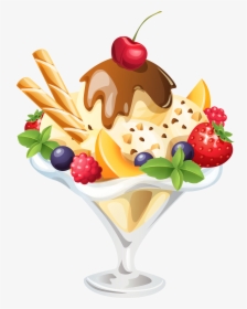 Ice Cream Sundae Png Clipart Image - Ice Cream Sundae Png, Transparent Png, Transparent PNG