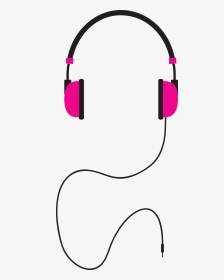 Headphones Illustration - Pink Headphones Clipart, HD Png Download, Transparent PNG