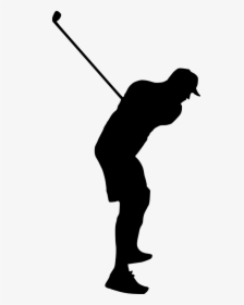 Golfer Clipart Senior - Transparent Background Silhouette Golf Transparent, HD Png Download, Transparent PNG