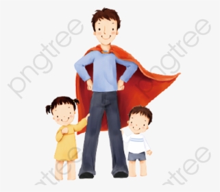 Super Hero Dad Clipart, HD Png Download, Transparent PNG