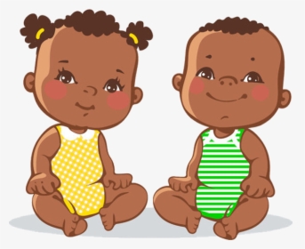Hd Baby Cartoon Images - Black Babies Clip Art, HD Png Download, Transparent PNG