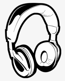 Black And White Headphone, HD Png Download, Transparent PNG