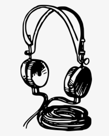 Wireless Headset Clip Arts - Old Headphones Clip Art, HD Png Download, Transparent PNG
