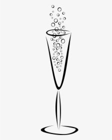 Bubbles Champagne Glass Free Picture - Champagne Flute Clip Art, HD Png Download, Transparent PNG